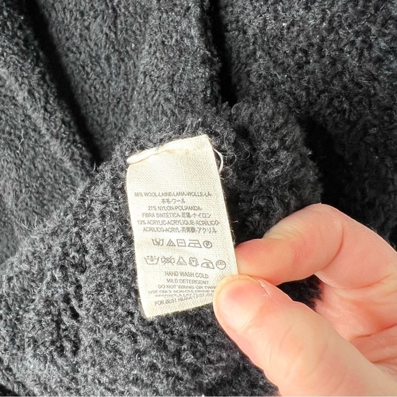 Free People Wool Oversized Teddy Moto Jacket Sweater Size Medium - Picture 9 of 15